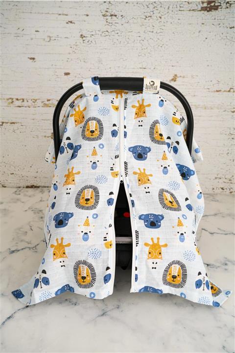 Sparrow Collection Aslan Desen Müslin Puset Örtüsü Fermuarlı Puset Örtüsü