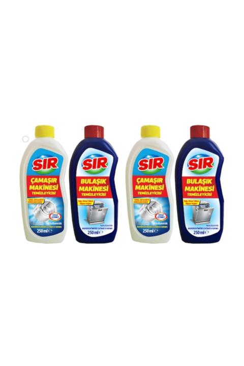 Sır Bulaşık Makine Temizleyici Ve Çamaşır Makinesi Temizleyici 250 Ml. X 4