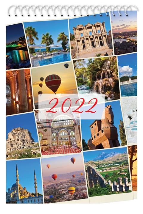NATURELBASIM 2022-33x48 Cm. Türkiye Manzaralı Duvar Takvimi