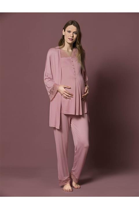 MONAMİSE 3LÜ TAKIM HAMİLE PEMBE 19K19217
