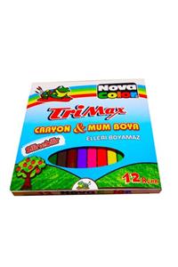 Nova Color Trimax Silinebilir Elleri Boyamaz Crayon Mum Pastel Boya 12 Renk