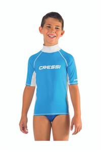 Cressi Rash Guard Junior Boy Kısa Kollu T-Shirt BLUE-WHITE 1