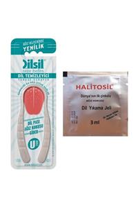 Dilsil Şeffaf Renk Ağız Kokusu Önleyici Dil Temizleyici (sıyırıcı - Kaşık) + Halitosil Dil Temizleme Jeli