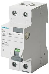 Siemens 2x25 Amper 300ma Yangın Korumalı Monofaze Kaçak Akım Rolesi