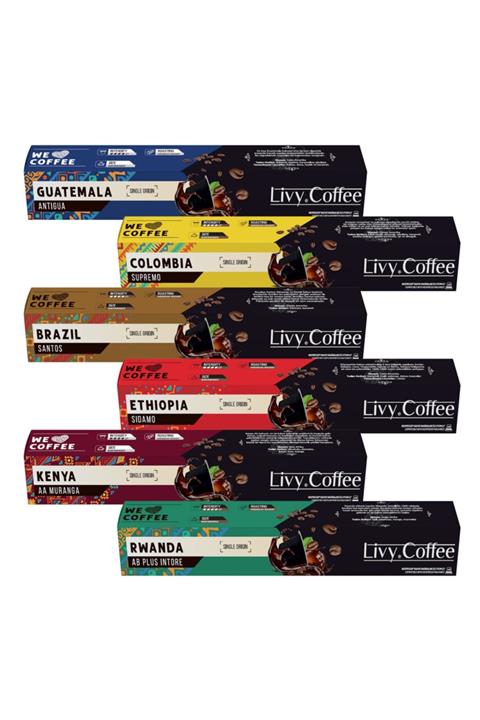 Livy Coffee Nespresso Uyumlu Kapsül Kahve Karma Set 6x10 60 Kapsül