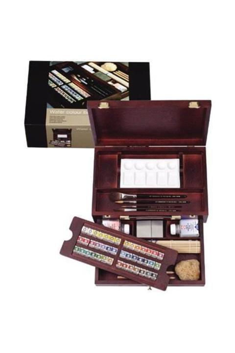 Talens Rembrandt Water Colour Box Master Sulu Boya Seti Ahşap Kutu