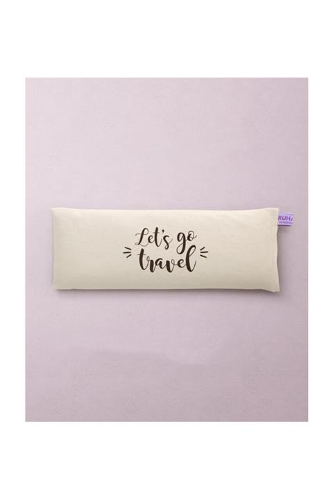 Ruhanda Let's Go Travel Lavantalı Bej Göz Yastığı - Kılıflı