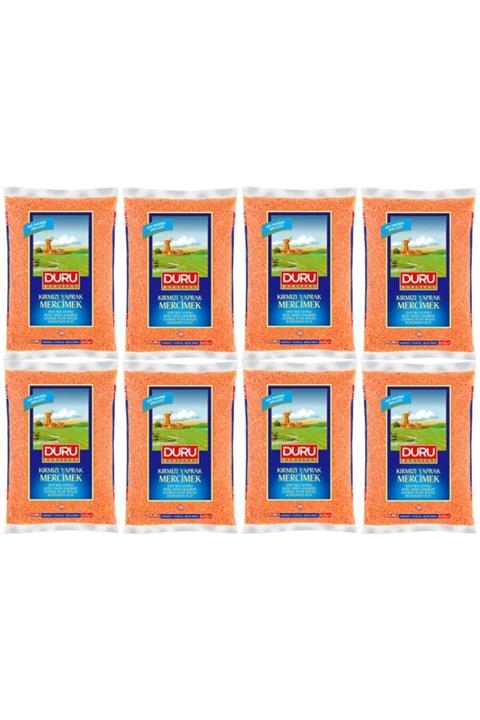 Duru Kırmızı Yaprak Mercimek 1 Kg X 8 Adet