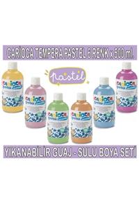 CARIOCA Tempera Pastel Renkler Yıkanabilir Sulu Boya Seti 6 Renk X 500 ml.