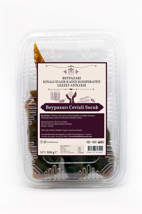 Kınalı Eller Kadın Kooperatifi Beypazarı Cevizli Sucuk 500gr.