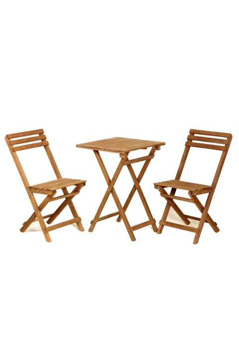 Tubix Ahşap Bistro Masa Sandalye Takımı