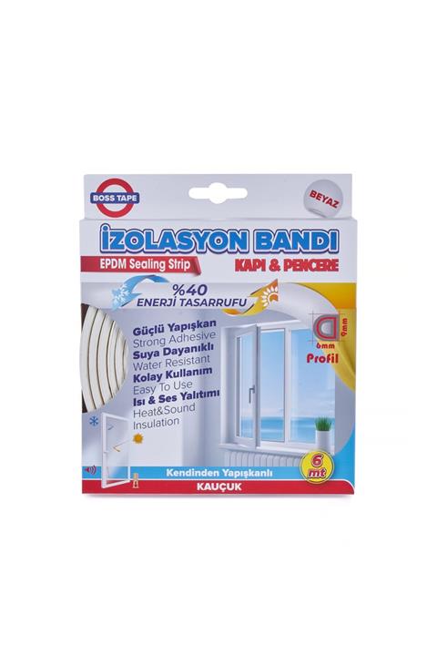 Boss Tape Boss Kapı Pencere Izolasyon Fitili - Bandı Beyaz 2x3mt