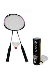 Delta 2 Adet Badminton Raketi & 7 Adet Badminton Topu Oyun Seti