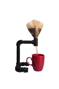 evimobidesign Evimobi Design Retro Dripper V60 Filtre Kahve Demleme Seti & Kırmızı Kupa Bardak