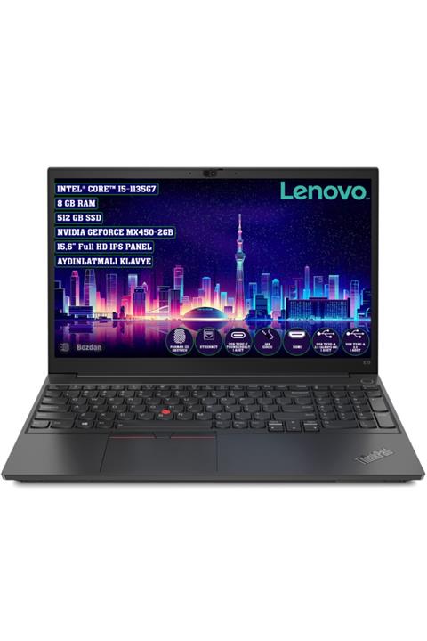 LENOVO Thinkpad E15 Intel Core I5-1135g7 8gb 512gb Ssd Mx450-2 Gb 15.6\