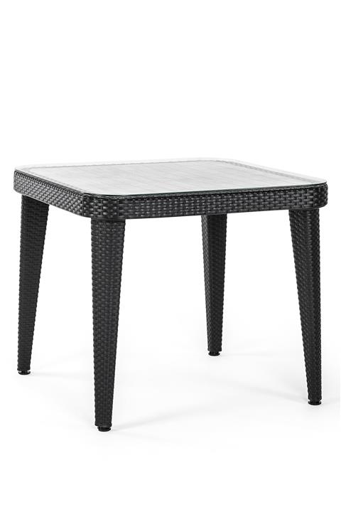 Tilia Osaka 90x90 Cam Tablalı Masa Rattan Bahçe Balkon Mobilyası