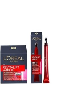 L'Oreal Paris Revitalift Lazer X3 Gündüz Kremi 50 ml  + Revitalift Lazer X3 Göz Kremi 15 ml