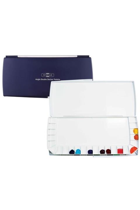 Mijello Mıssıon Palet Angle Double Decker 40 Bölmeli Suluboya Paleti 1740