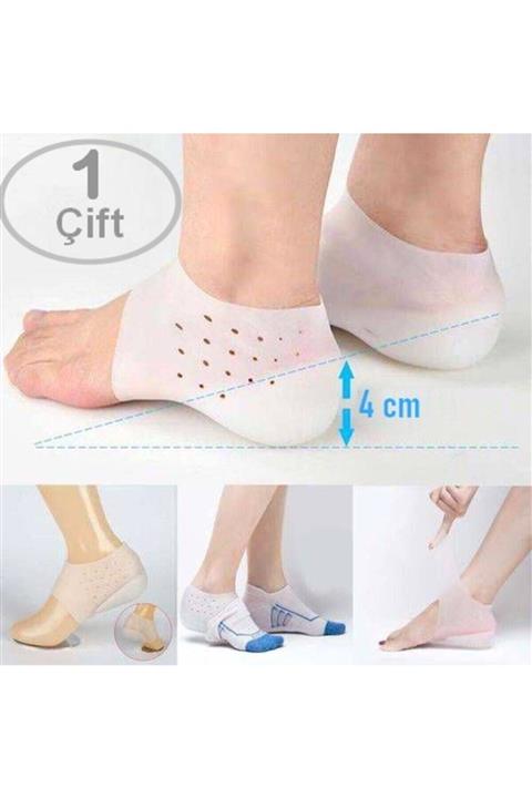 Neler Geldi Neler 4cm Boy Uzatıcı Silikon Tabanlık Ayakkabı Tabanlığı Uzatan Gizli Topuk Slikon Yumuşak Taban Uzatcı
