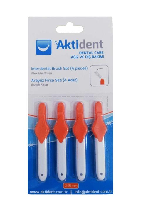 Aktident Arayüz Fırça Seti 0.45 Mm Turuncu 4 Adet