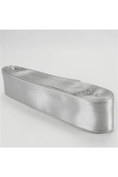 Partivitrini Gümüş Gri Saten Kurdela 3 Cm. X 10 Metre