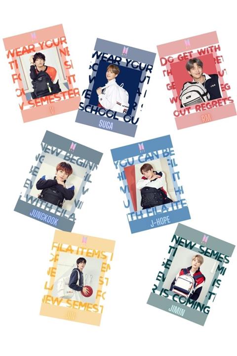 BTS ''sport'' Mini Kart Seti (7 Adet)