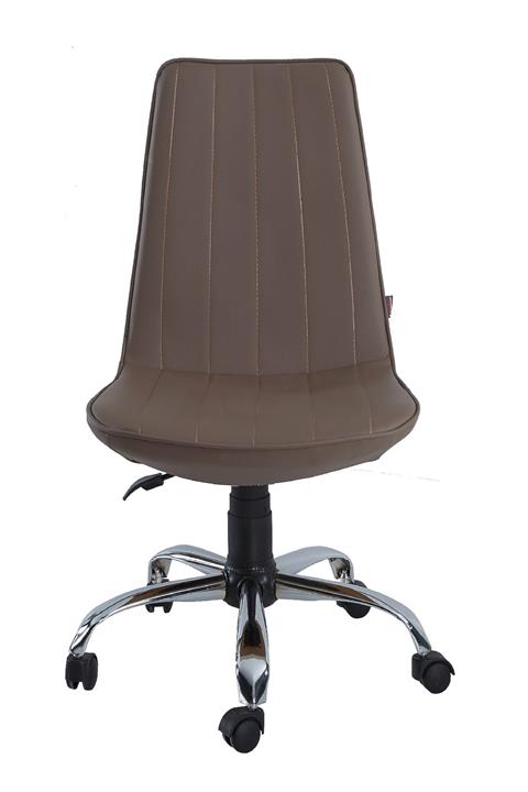 SANDİNO Gala - Kahverengi ,deri, Metal Ayaklı Ofis Çalışma Sandalyesi