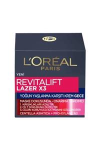 L'Oreal Paris Yaşlanma Karşıtı Gece Kremi - Dermo Expertise Revitalift Laser X3 50 Ml 3600522480082