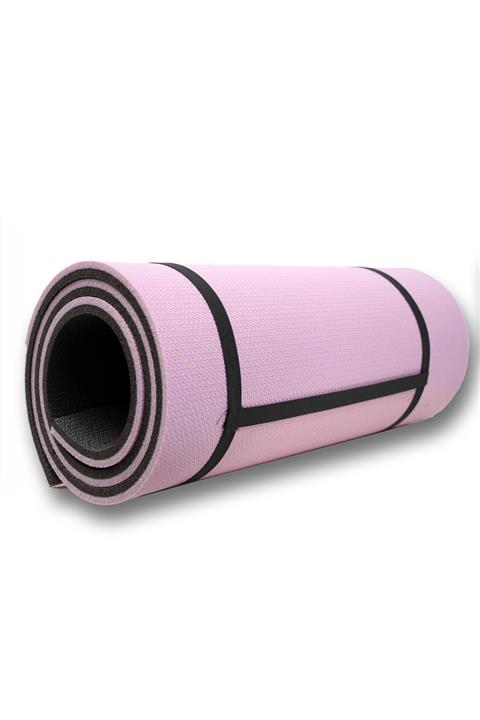 Walke 16 Mm Pilates Kamp Matı Lila Siyah Taşıma Askılı