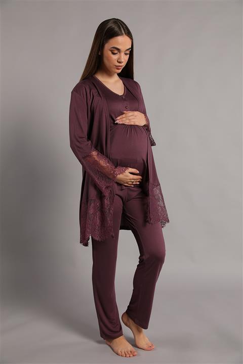 Loysha Sabahlıklı Lohusa Pijama Takımı