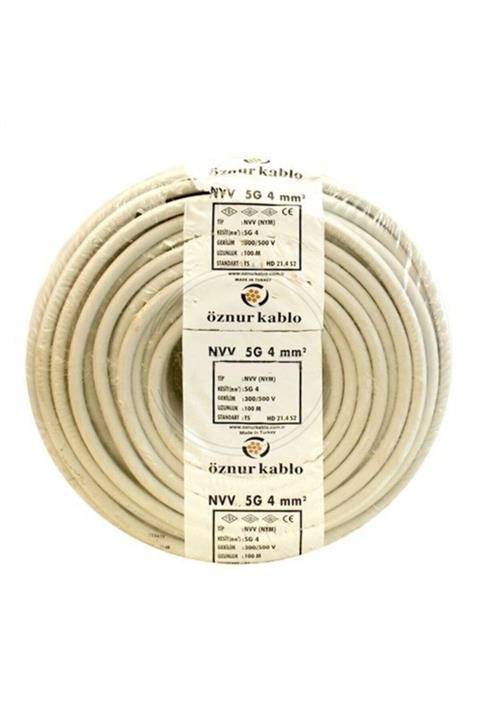 ÖZNUR Marka 10 Metre 5 X 4 Ttr Çok Telli %100 Bakır Kablo
