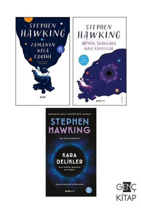 Alfa Yayınları Stephen Hawkıng 3 Kitap Set Zamanın Kısa Tarihi-büyük Sorulara Kısa Yanıtlar-kara Delikler