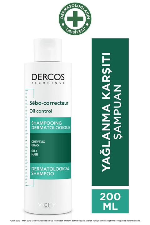 Vichy Dercos Oil Control Aşırı Yağlanma Karşıtı Şampuan 200 ml 3337871311346