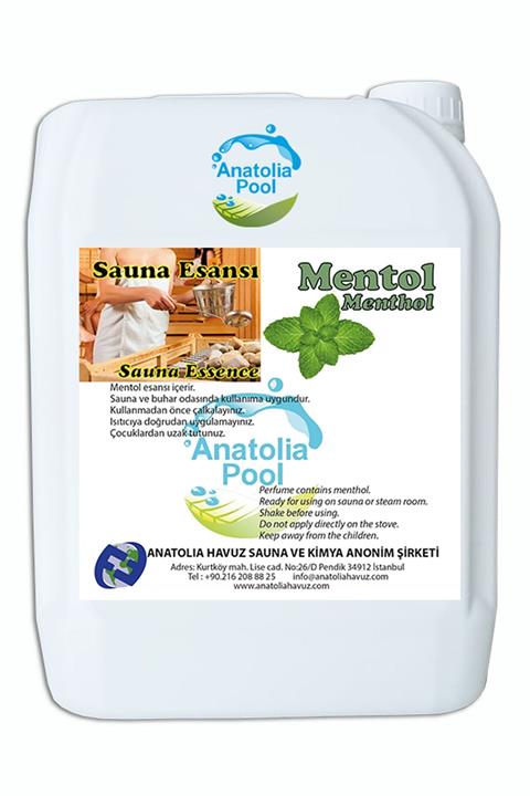 Anatolia Pool Sauna Buhar Esansı Mentol 5 Lt. ( Sauna Essence Menthol )