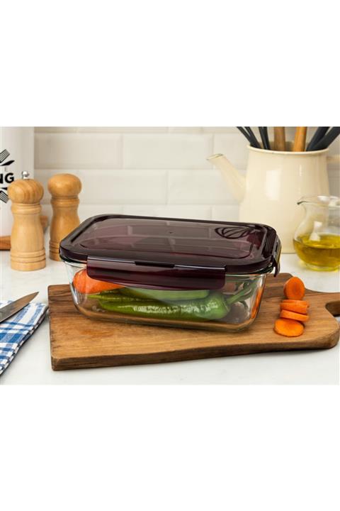 Madame Coco Dikdörtgen Cam Saklama Kabı 1700 ml