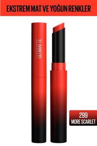 Maybelline New York Color Sensational Ultimatte Mat Ruj- 299 More Scarlet Kırmızı