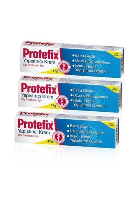 Protefix Diş Protezleri İçin Yapıştırıcı Krem 47 G 3 Adet