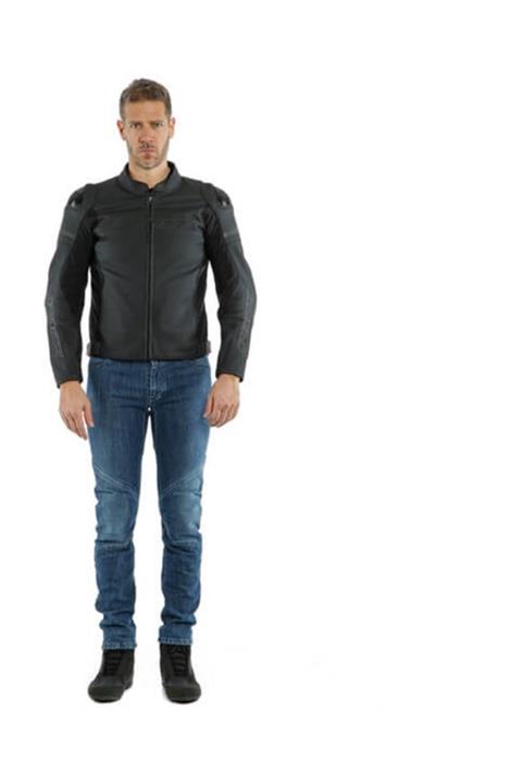 Dainese Agile Mat Siyah Deri Mont