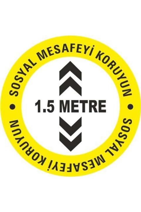 unifol Sosyal Mesafe Yapışkanlı Etiket / Sticker / Laminasyonlu 20cmx20cm