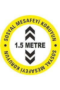 unifol Sosyal Mesafe Yapışkanlı Etiket / Sticker / Laminasyonlu 20cmx20cm