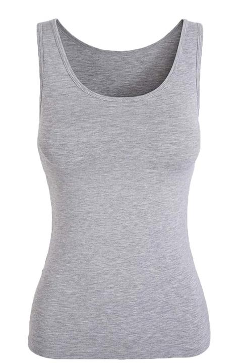 Tutku Kadın Gri Ribana Geniş Askılı Atlet 3'Lü