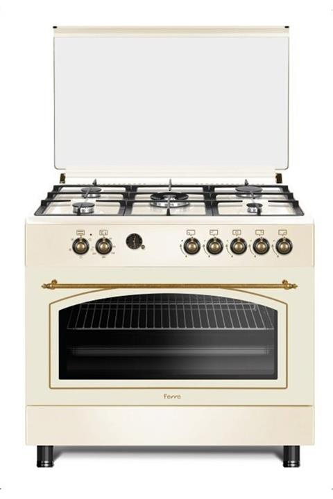 Ferre 9050 Kr Krem Rustik Kuzuneli Tamboy Fırın - 90 Cm