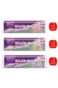 Parex Çilek, Limon, Lavanta Kokulu Büyük Boy Büzgülü Çöp Torbası 6'lı Paket