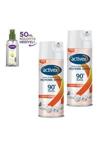 Activex Hijyenik Kumaş ve Yüzey Spreyi 400 ml X 2 Adet + 50ml Duru Kolonya Hediyeli