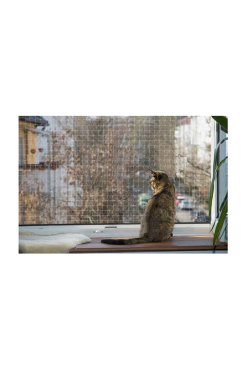 Kare Safety Kedi Balkon Ve Pencere Emniyet Koruma Filesi-beyaz 4,00 Mt X 2,00 Mt
