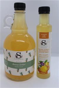 Süheylaana Doğal Ananas Sirkesi 1 Litre - Doğal Portakal & Limon & Erik & Mandalina & Zencefil Sirkesi 250 ml