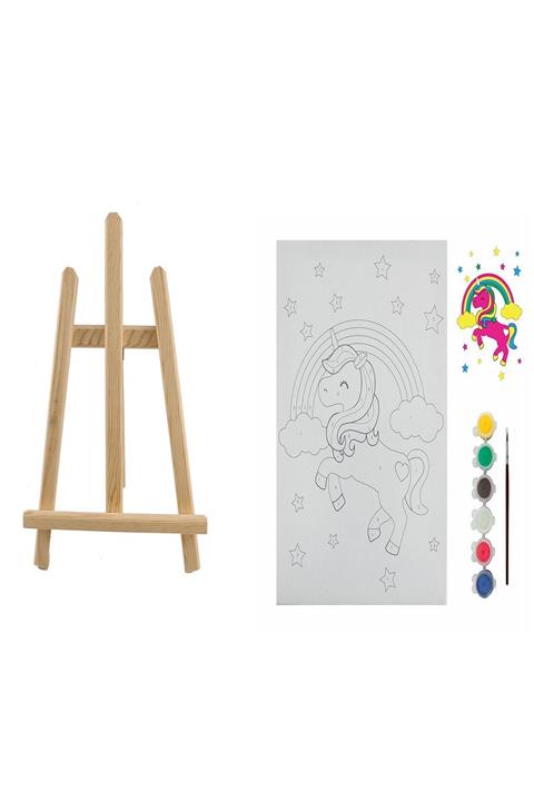 Ümraniye Hobi Sanat Mini Şövalyeli Tuval Boyama Seti Bts5 Tuval Numaralı Tuval Set 25x35 Unicorn