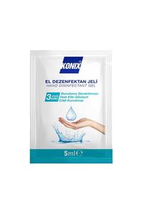 Konix 500 Adet El Dezenfektan Jeli 5 ml Tek Kullanımlık Sache 100'lü Kutuda