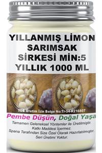SPANA Yıllanmış Limon Sarımsak Sirkesi Min:5 Yıllık 1000 Ml Ev Yapımı Katkısız 500ml