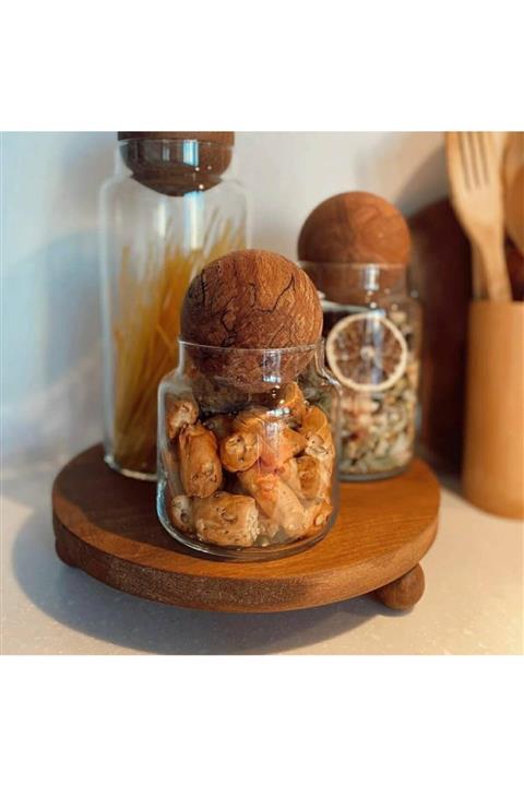 woodretro Servis Sunum Kaliteli Ahşap Top Ayaklı Sunum